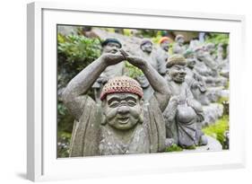 Statues in Daisho-In Buddhist Temple, Miyajima Island, Hiroshima Prefecture, Honshu, Japan, Asia-Christian Kober-Framed Photographic Print