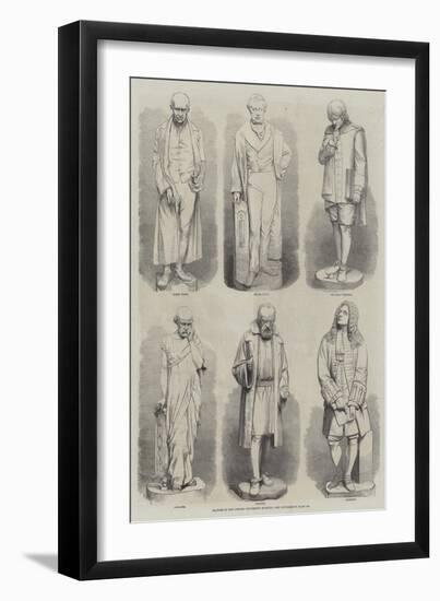 Statues in the Oxford University Museum-null-Framed Premium Giclee Print