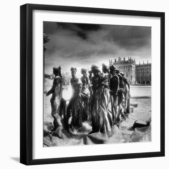 Statues Infront of the Neus Palais, Potsdam, Germany-Simon Marsden-Framed Giclee Print