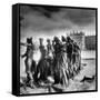 Statues Infront of the Neus Palais, Potsdam, Germany-Simon Marsden-Framed Stretched Canvas