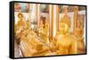 Statues, Karon Beach, Buddhist Temple, Phuket Island, Phuket, Thailand, Southeast Asia, Asia-Andrew Stewart-Framed Stretched Canvas