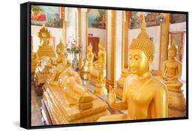 Statues, Karon Beach, Buddhist Temple, Phuket Island, Phuket, Thailand, Southeast Asia, Asia-Andrew Stewart-Framed Stretched Canvas