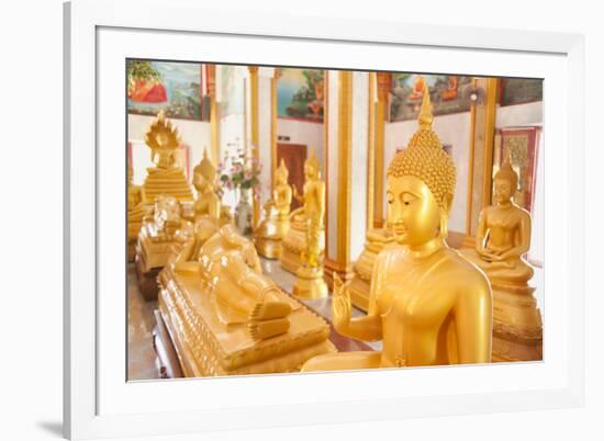 Statues, Karon Beach, Buddhist Temple, Phuket Island, Phuket, Thailand, Southeast Asia, Asia-Andrew Stewart-Framed Photographic Print