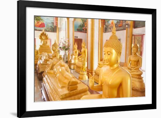 Statues, Karon Beach, Buddhist Temple, Phuket Island, Phuket, Thailand, Southeast Asia, Asia-Andrew Stewart-Framed Photographic Print