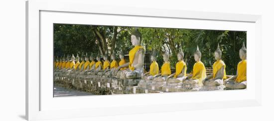 Statues of Buddha in a Temple, Wat Yai Chai Ya Mongkhon, Ayuthaya, Thailand-null-Framed Photographic Print