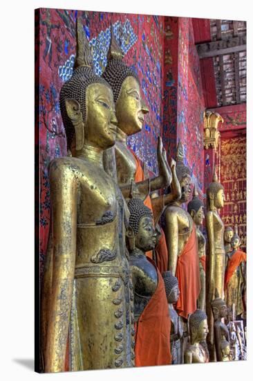 Statues of Buddha Inside Buddhist Temple, Luang Prabang, Laos-Jaynes Gallery-Stretched Canvas