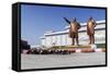 Statues of Former Presidents Kim Il-Sung and Kim Jong Il-Gavin Hellier-Framed Stretched Canvas