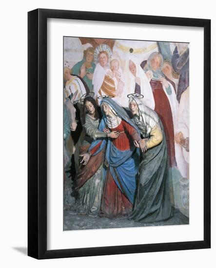 Statues of Holy Women Following Christ, Detail from Crucifixion-Gaudenzio Ferrari-Framed Giclee Print