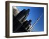 Statues of Marx and Engels, with TV Tower or Fernsehturm Beyond, Berlin, Germany-Gavin Hellier-Framed Photographic Print