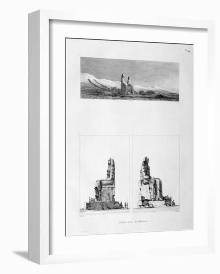 Statues of Memnon, Thebes, Egypt, C1808-L Petit-Framed Giclee Print