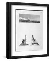 Statues of Memnon, Thebes, Egypt, C1808-L Petit-Framed Giclee Print