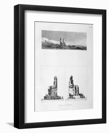 Statues of Memnon, Thebes, Egypt, C1808-L Petit-Framed Giclee Print