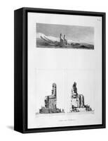 Statues of Memnon, Thebes, Egypt, C1808-L Petit-Framed Stretched Canvas