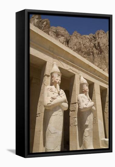 Statues of Osiris, Deir-El-Bahri (Hatshepsut's Temple), West Bank-Richard Maschmeyer-Framed Stretched Canvas