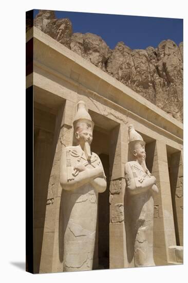 Statues of Osiris, Deir-El-Bahri (Hatshepsut's Temple), West Bank-Richard Maschmeyer-Stretched Canvas