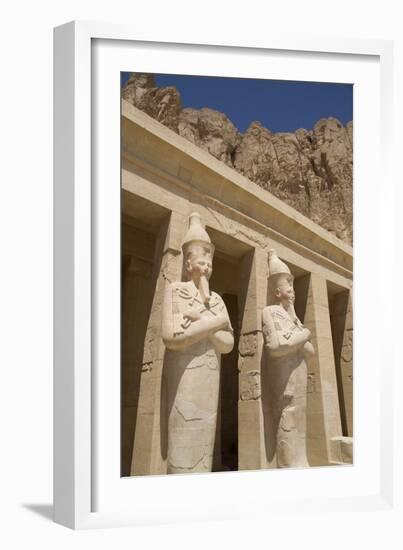 Statues of Osiris, Deir-El-Bahri (Hatshepsut's Temple), West Bank-Richard Maschmeyer-Framed Photographic Print