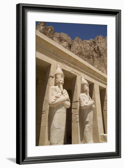 Statues of Osiris, Deir-El-Bahri (Hatshepsut's Temple), West Bank-Richard Maschmeyer-Framed Photographic Print