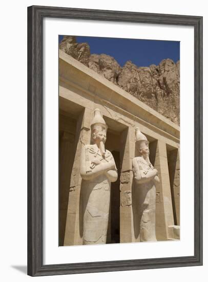 Statues of Osiris, Deir-El-Bahri (Hatshepsut's Temple), West Bank-Richard Maschmeyer-Framed Photographic Print