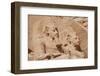 Statues of Pharaoh Ramesses II decorating facade of temple, The Great Temple, Abu Simbel, Nubia-Derek Hall-Framed Photographic Print