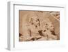 Statues of Pharaoh Ramesses II decorating facade of temple, The Great Temple, Abu Simbel, Nubia-Derek Hall-Framed Photographic Print