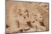 Statues of Pharaoh Ramesses II decorating facade of temple, The Great Temple, Abu Simbel, Nubia-Derek Hall-Mounted Photographic Print