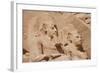 Statues of Pharaoh Ramesses II decorating facade of temple, The Great Temple, Abu Simbel, Nubia-Derek Hall-Framed Photographic Print