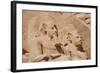 Statues of Pharaoh Ramesses II decorating facade of temple, The Great Temple, Abu Simbel, Nubia-Derek Hall-Framed Photographic Print