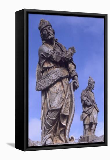 Statues of Prophets Outside the Sanctuary of Bom Jesus Do Congonhas, Brazil-Alfred Eisenstaedt-Framed Stretched Canvas