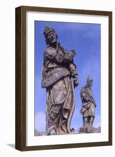 Statues of Prophets Outside the Sanctuary of Bom Jesus Do Congonhas, Brazil-Alfred Eisenstaedt-Framed Photographic Print