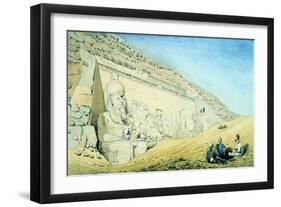 Statues of Rameses II Outside the Entrance to the Main Temple at Abu Simbel, Egypt, 13th Century Bc-Frederick Catherwood-Framed Giclee Print