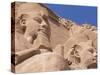 Statues of Ramses II Outside His Temple, Abu Simbel, Unesco World Heritage Site, Egypt-Nico Tondini-Stretched Canvas