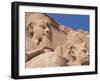 Statues of Ramses II Outside His Temple, Abu Simbel, Unesco World Heritage Site, Egypt-Nico Tondini-Framed Photographic Print