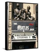 Statues of the Beatles, the Cavern Quarter, Liverpool, England, United Kingdom-Charles Bowman-Framed Stretched Canvas