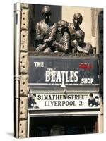 Statues of the Beatles, the Cavern Quarter, Liverpool, England, United Kingdom-Charles Bowman-Stretched Canvas