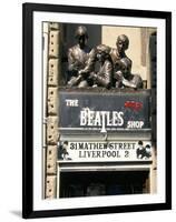 Statues of the Beatles, the Cavern Quarter, Liverpool, England, United Kingdom-Charles Bowman-Framed Photographic Print