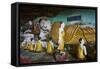 Statues of the Buddha at the Kawgun Buddhist Cave-Tuul-Framed Stretched Canvas