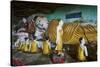 Statues of the Buddha at the Kawgun Buddhist Cave-Tuul-Stretched Canvas