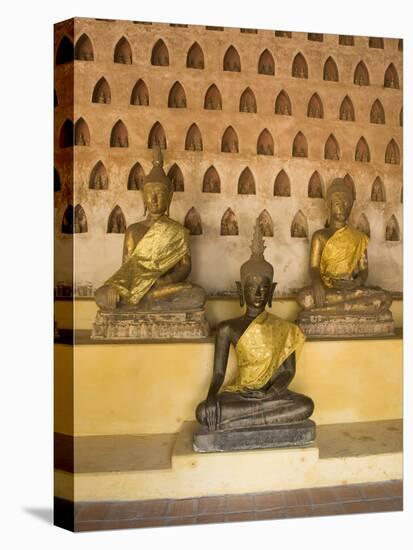 Statues of the Buddha, Wat Si Saket, Vientiane, Laos, Indochina, Southeast Asia, Asia-Richard Maschmeyer-Stretched Canvas