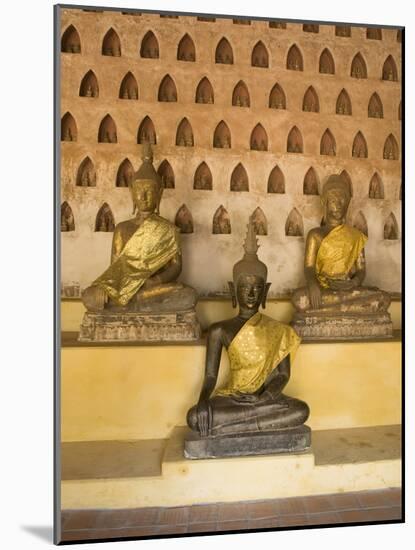 Statues of the Buddha, Wat Si Saket, Vientiane, Laos, Indochina, Southeast Asia, Asia-Richard Maschmeyer-Mounted Photographic Print