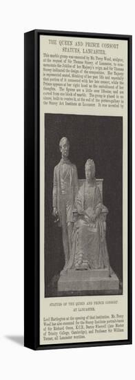 Statues of the Queen and Prince Consort at Lancaster-null-Framed Stretched Canvas