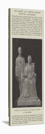 Statues of the Queen and Prince Consort at Lancaster-null-Stretched Canvas