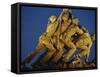 Statues of the U.S. Marine Corps on the Iwo Jima Memorial at Night in Arlington, Virginia, USA-Hodson Jonathan-Framed Stretched Canvas