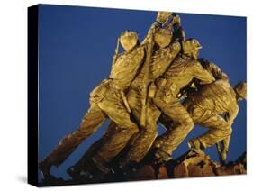 Statues of the U.S. Marine Corps on the Iwo Jima Memorial at Night in Arlington, Virginia, USA-Hodson Jonathan-Stretched Canvas