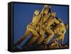 Statues of the U.S. Marine Corps on the Iwo Jima Memorial at Night in Arlington, Virginia, USA-Hodson Jonathan-Framed Stretched Canvas