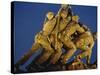 Statues of the U.S. Marine Corps on the Iwo Jima Memorial at Night in Arlington, Virginia, USA-Hodson Jonathan-Stretched Canvas