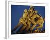 Statues of the U.S. Marine Corps on the Iwo Jima Memorial at Night in Arlington, Virginia, USA-Hodson Jonathan-Framed Photographic Print