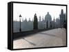 Statues on Charles Bridge, Old Town, Prague, Czech Republic-Martin Child-Framed Stretched Canvas