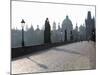 Statues on Charles Bridge, Old Town, Prague, Czech Republic-Martin Child-Mounted Photographic Print