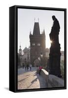 Statues on Charles Bridge-Markus Lange-Framed Stretched Canvas