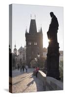 Statues on Charles Bridge-Markus Lange-Stretched Canvas